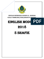 English Module 2018 5 Shafie: Sekolah Menengah Agama Al - Basriah Kuala Tembeling, 27020, Jerantut, Pahang