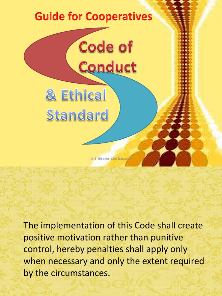 Sample Code of Conduct and Ethical Standards For Cooperatives | PDF ...