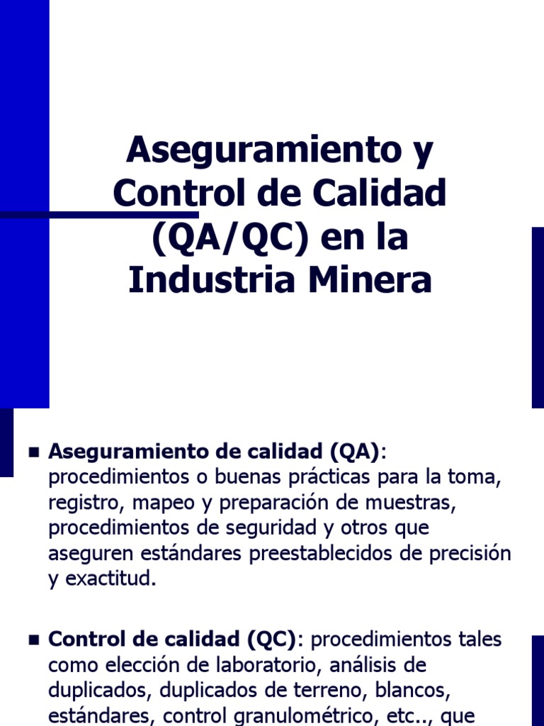 QA/QC | PDF | Muestreo (Estadísticas) | Medición
