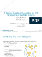 A Baseline Drag Force Correlation CFD Simulation Gas-Solid Systems