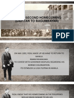 Rizal's Second Homecoming