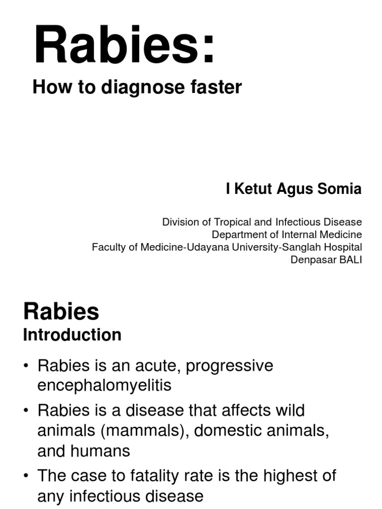 Rapid Rabies Diagnosis Techniques | PDF | Rabies | Infection