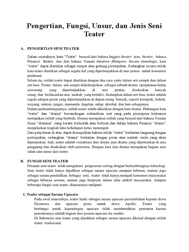Seni Teater