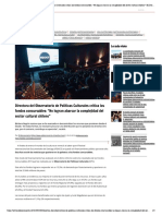 Directora del Observatorio de Políticas Culturales critica los fondos concursables_ _No logran abarcar la complejidad del sector cultural chileno_ _ El Desconcierto