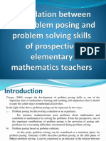 The Relation Between The Problem Posing and Problem