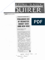 Philippine Daily Inquirer, Mar. 7, 2019, Proponged Use of Reenacted Budget Seen Amid New Row PDF