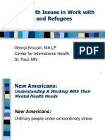 Mental Health Issues in Work With Immigrants and Refugees
