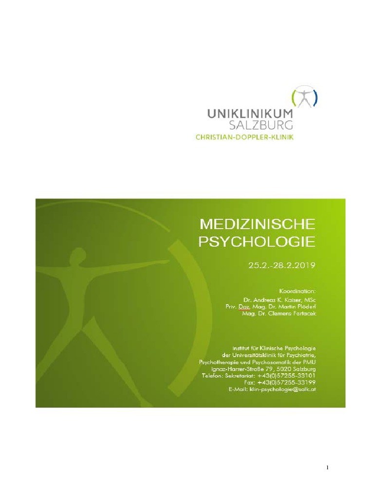 Skript Medizinische Psychologie