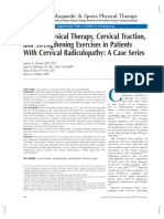 Manual Physical Therapy, Cervical Traction, and Strengthening Exercises in Patients With Cervical Radiculopathy: A Case Series