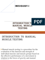 Kinesiology-I: Introduction To Manual Muscle Testing