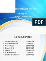 Assalamu'alaikum. Wr. WB: Kelompok 1 Harga Diri Rendah