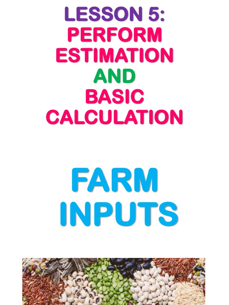Lesson 5 Farm Inputs PDF