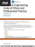  Software Engineering Code of Ethics and Professional Practice