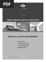 EPQ96-2 Users Manual-Installation Note 4189320025 UK