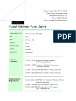Yusuf Bakhtiar Rivai Zulmi: Organization Experience