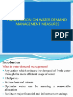 Presentation On Water Demand Management Measures