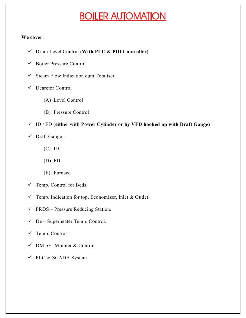 Boiler Automation Control Systems Guide | PDF