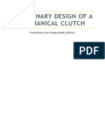 Preliminary Design of A Mechanical Clutch: Presented by Hari Dileep Reddy (820331)