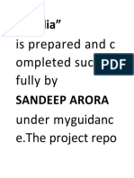 Inindia": Is Prepared and C Ompleted Success Fully by Under Myguidanc E.The Project Repo