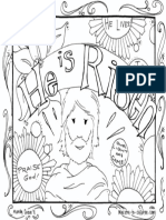 He Is Risen Coloring Page PDF