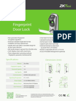 Fingerprint Door Lock: Dimensions (MM) Specifications