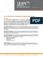 Lean Competency and Behavior Model