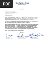  Wyden, Heinrich, Harris 6 March 2019 Letter to Coats on Chinese interference