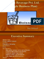 Boisson Beverage Pvt. Ltd. (Sample Business Plan) : Stay Relaxed