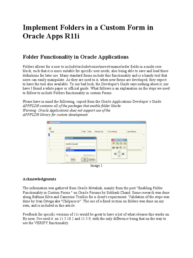 Implementing Folder Functionality in Oracle | PDF | Parameter (Computer ...