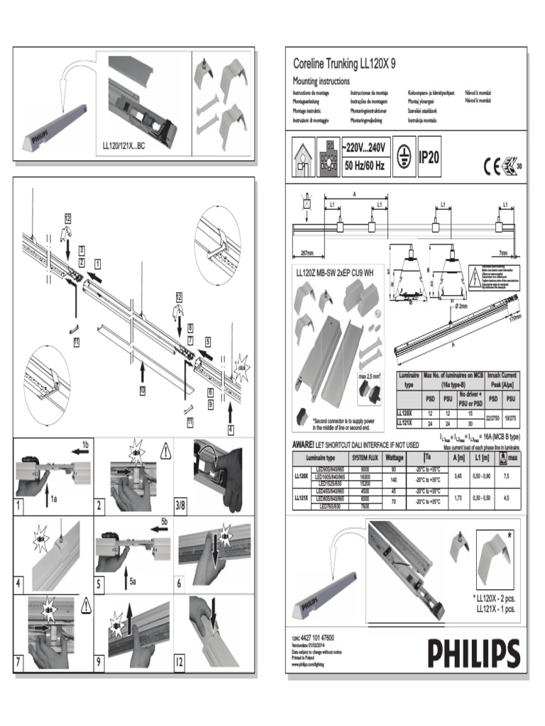 Coreline LL120X Trunking Instructions | PDF | Electrical Engineering