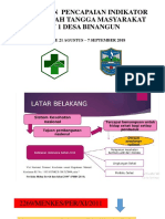 Gambaran Pencapaian Indikator Phbs Rumah Tangga Masyarakat RW 1 Desa Binangun