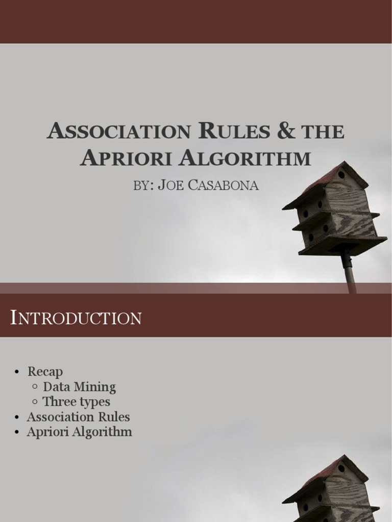 Association Rules The Apriori Algorithm | PDF