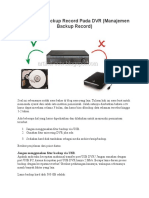 Menyiasati Backup Record Pada DVR