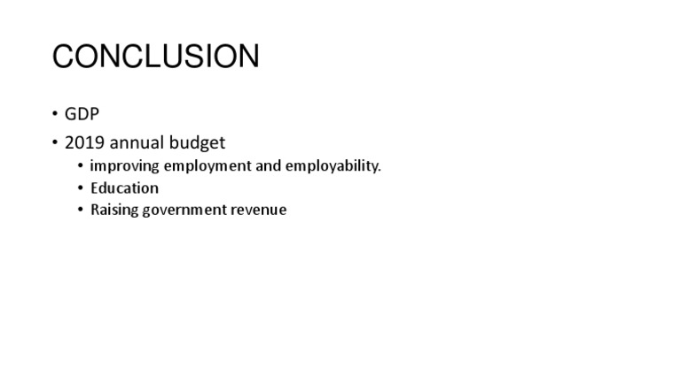 2019 GDP and Budget Overview | PDF