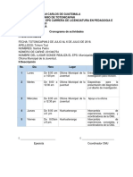 Cronograma de Activiades