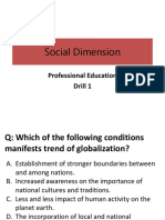 Social Dimension: Professional Education Drill 1