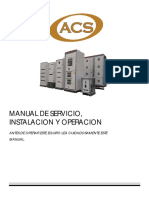 Manual de servicio y operación de tablero eléctrico