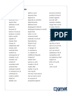 GMAT Idiom List PDF