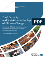Food Security and Nutrition in The Age of Climate Change Proceedings of The International Symposium Organized by The Government of Québec in Collaboration With FAO