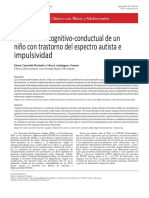 Tratamiento Cognitivo-Conductual de Un Niño Con Trastorno Del Espectro Autista e Impulsividad