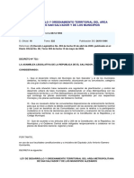 Ley de Desarrollo y Ordenamiento Territorial Del Área Metropolitana de San Salvador y de Los Municipios Aledaños 