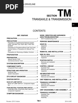 14 Nissan Juke Pdf Transmission Mechanics Automotive Technologies