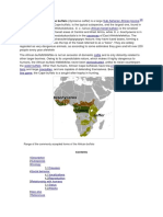 Range of African Buffalo Subspecies