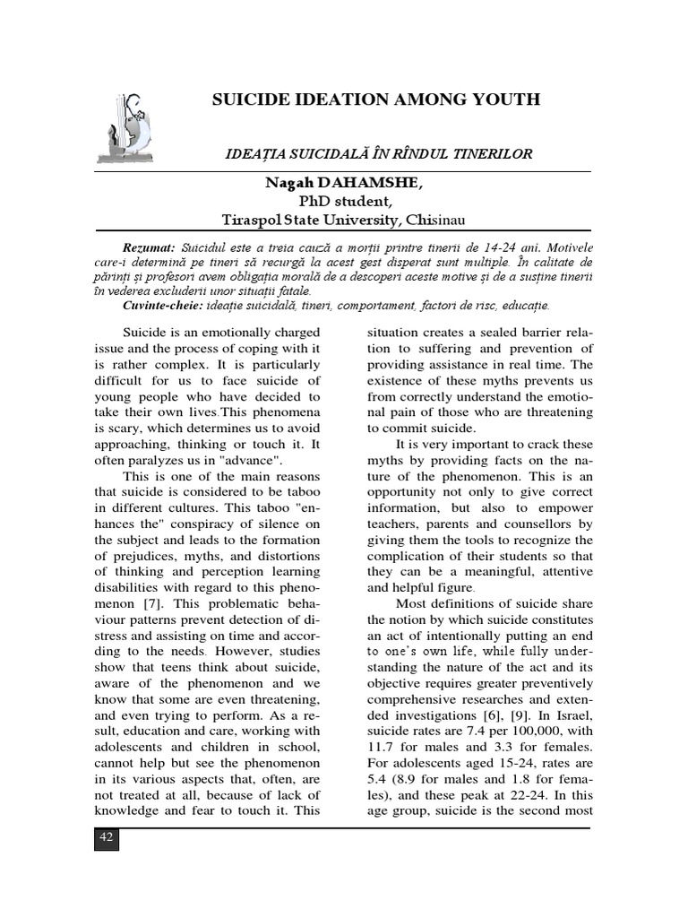 42 - 45 - Suicide Ideation Among Youth | PDF | Arab Citizens Of Israel ...