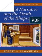 Biblical Narrative and The Death of The Rhapsode - Kawashima, Robert S PDF