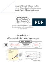 Impact Assessment of Climate Change on Rice Production in Asia in Comprehensive Consideration of Uncertainties in Future Climate projection