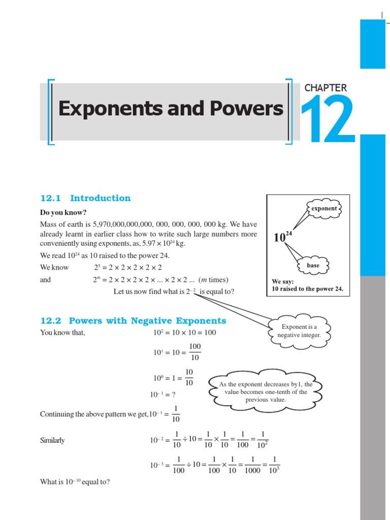 Exponents and Powers: Do You Know? | PDF | Exponentiation | Moon