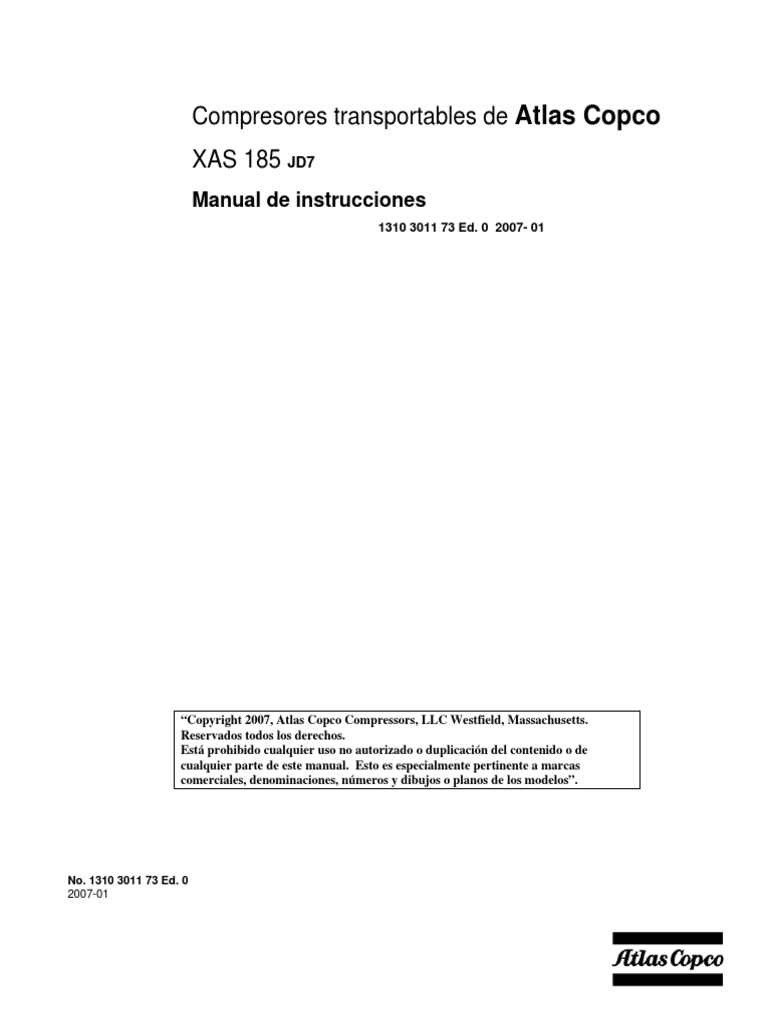 Manual de Atlas copco español | PDF | Presión | Soldadura