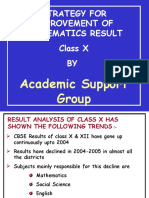 Strategy For Improvement of Mathematics Result Class X BY: Academic Support Group