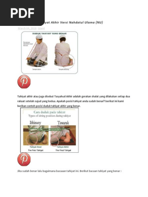 Bacaan Attahiyat Akhir